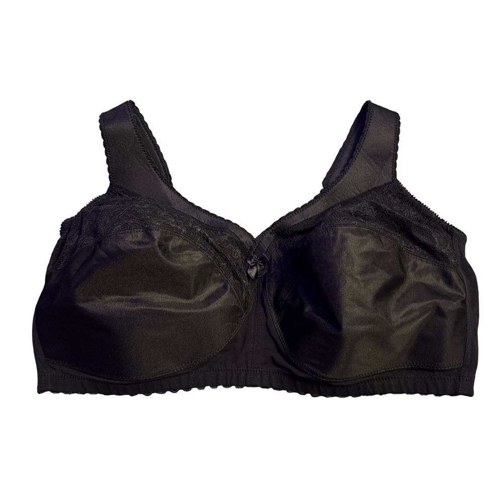 Glamorise MagicLift Wirefree Full Figure Support Bra Black Style 1000 42F